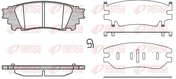 REMSA 1636.00 Brake Pad Set, disc brake