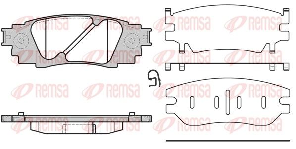 REMSA 1636.10 Brake Pad Set, disc brake
