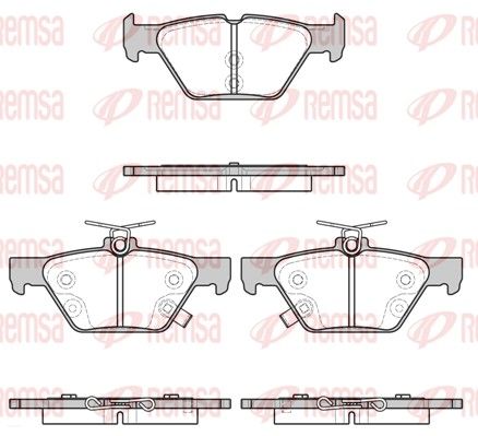REMSA 1638.02 Brake Pad Set, disc brake