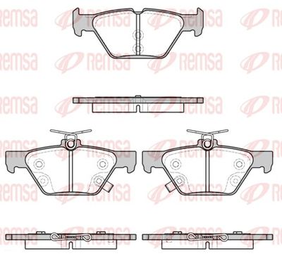 Brake Pad Set, disc brake REMSA 1638.02