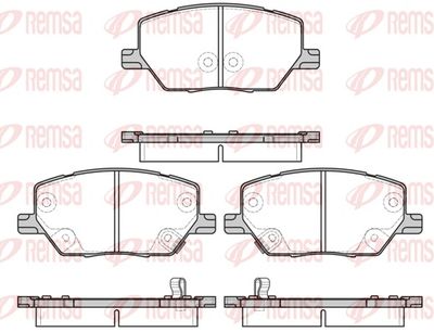 Brake Pad Set, disc brake REMSA 1640.02