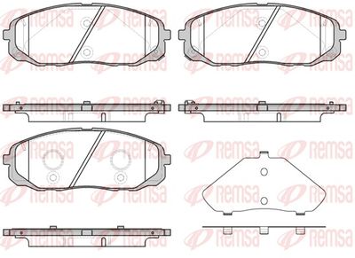 Brake Pad Set, disc brake REMSA 1647.12