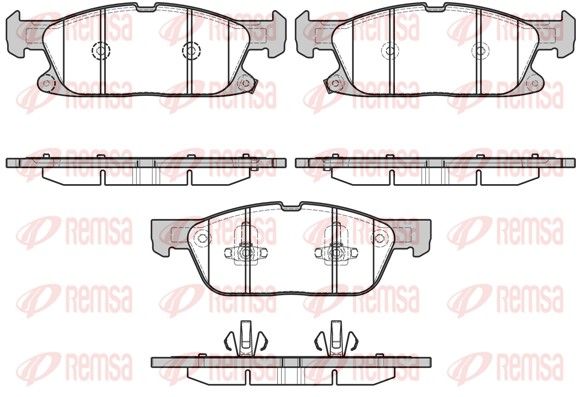 REMSA 1657.02 Brake Pad Set, disc brake