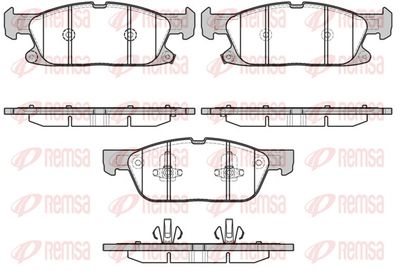 Brake Pad Set, disc brake REMSA 1657.02