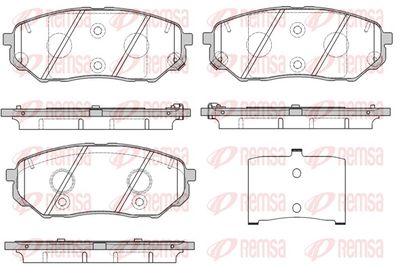Brake Pad Set, disc brake REMSA 1661.02