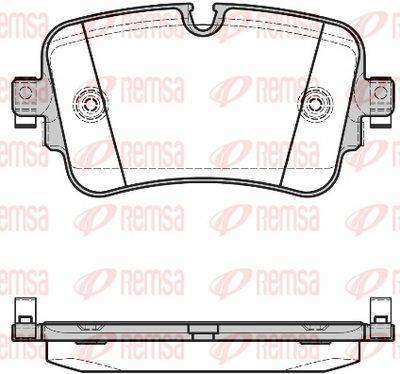 Brake Pad Set, disc brake REMSA 1668.08
