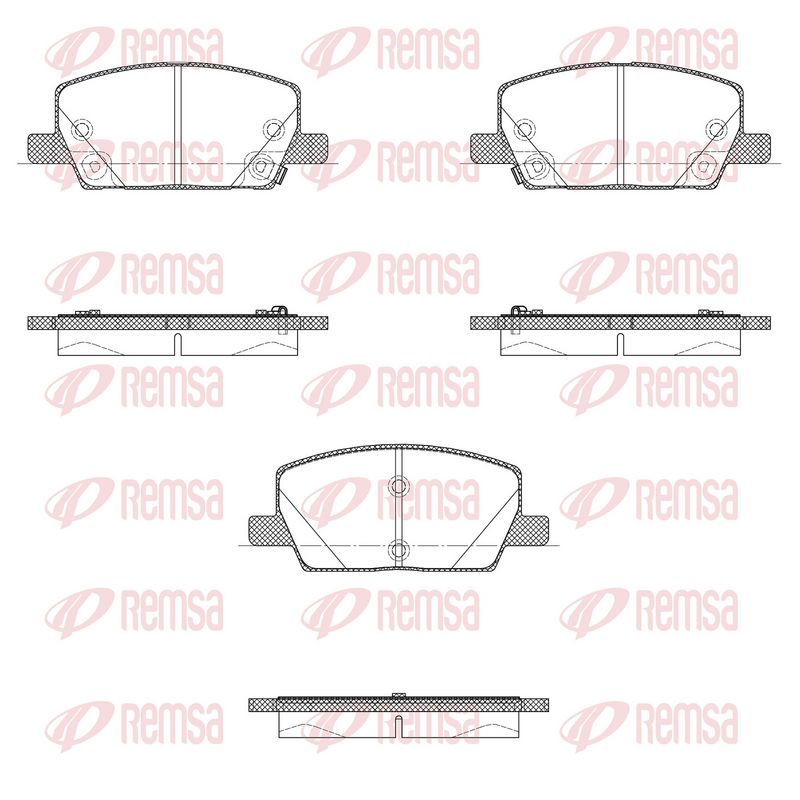 REMSA 1670.02 Brake Pad Set, disc brake