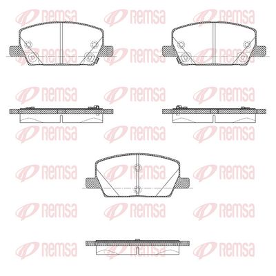 Brake Pad Set, disc brake REMSA 1670.02