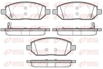 Brake Pad Set, disc brake REMSA 1674.02