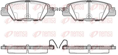 Brake Pad Set, disc brake REMSA 1677.00
