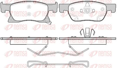 Brake Pad Set, disc brake REMSA 1681.02