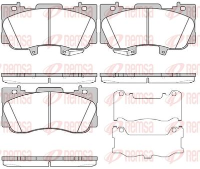 Brake Pad Set, disc brake REMSA 1685.02