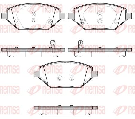 REMSA 1686.12 Brake Pad Set, disc brake