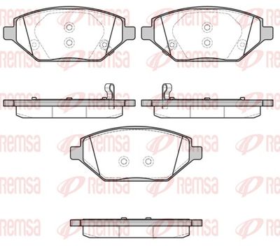 Brake Pad Set, disc brake REMSA 1686.12