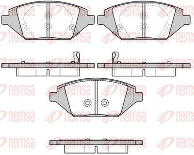 Brake Pad Set, disc brake REMSA 1686.02