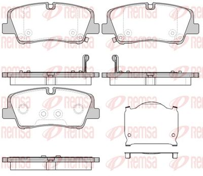 Brake Pad Set, disc brake REMSA 1687.00