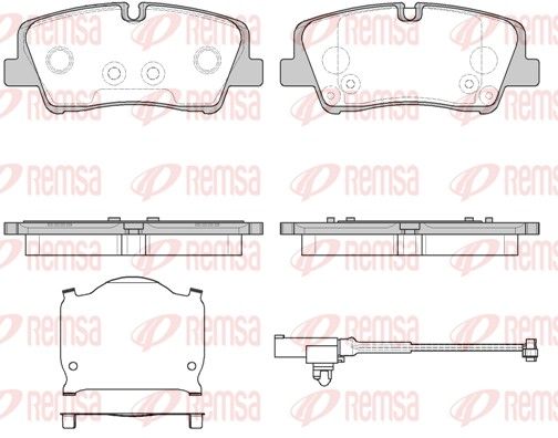 REMSA 1687.10 Brake Pad Set, disc brake