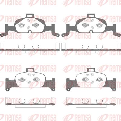 Brake Pad Set, disc brake REMSA 1691.10