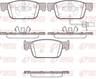 Brake Pad Set, disc brake REMSA 1692.01