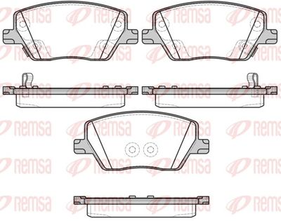 Brake Pad Set, disc brake REMSA 1695.02