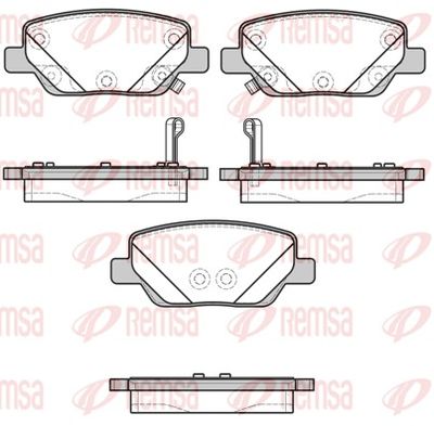 Brake Pad Set, disc brake REMSA 1700.02