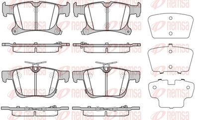 Brake Pad Set, disc brake REMSA 1701.02