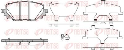 Brake Pad Set, disc brake REMSA 1708.00