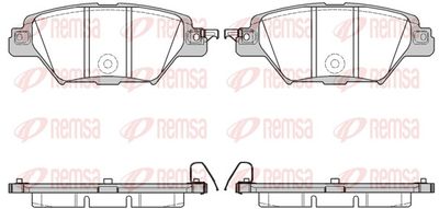 Brake Pad Set, disc brake REMSA 1712.04