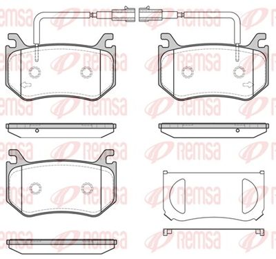 Brake Pad Set, disc brake REMSA 1715.02
