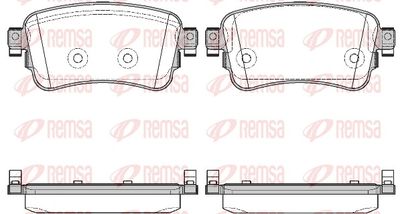 Brake Pad Set, disc brake REMSA 1720.00