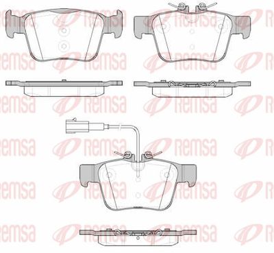Brake Pad Set, disc brake REMSA 1722.01