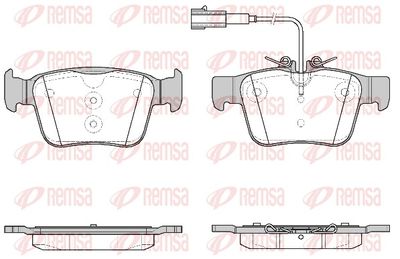 Brake Pad Set, disc brake REMSA 1722.02