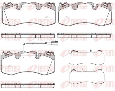 Brake Pad Set, disc brake REMSA 1723.01