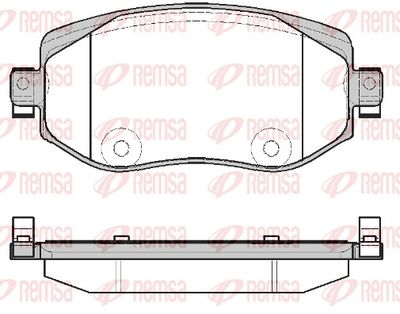 Brake Pad Set, disc brake REMSA 1724.08