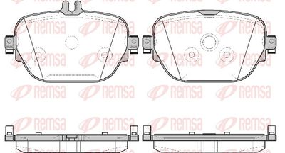 Brake Pad Set, disc brake REMSA 1725.08