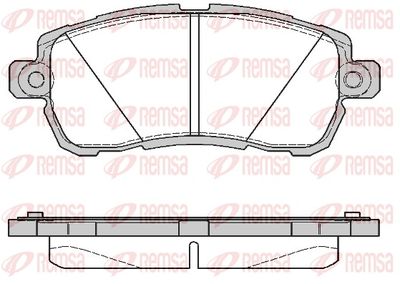 Brake Pad Set, disc brake REMSA 1728.00