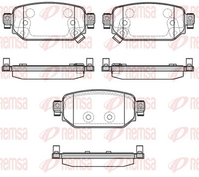 Brake Pad Set, disc brake REMSA 1731.02