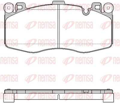Brake Pad Set, disc brake REMSA 1733.00