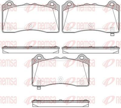 Brake Pad Set, disc brake REMSA 1736.02