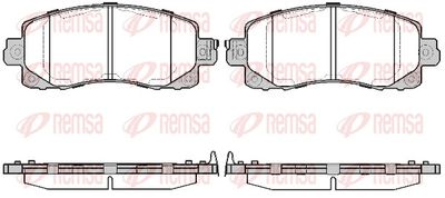 Brake Pad Set, disc brake REMSA 1741.04
