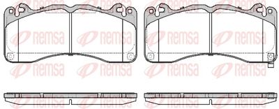 Brake Pad Set, disc brake REMSA 1749.02