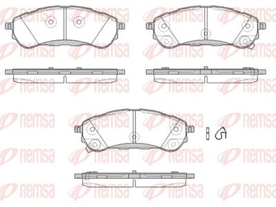 Brake Pad Set, disc brake REMSA 1750.12