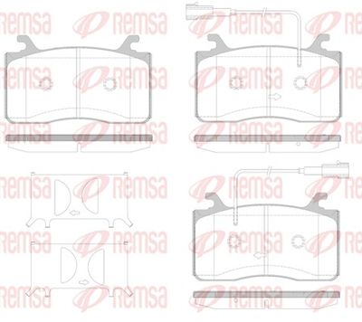 Brake Pad Set, disc brake REMSA 1759.12