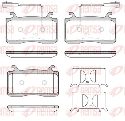 Brake Pad Set, disc brake REMSA 1759.22