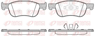 Brake Pad Set, disc brake REMSA 1776.00