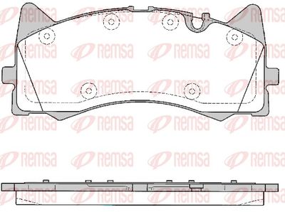 Brake Pad Set, disc brake REMSA 1781.00