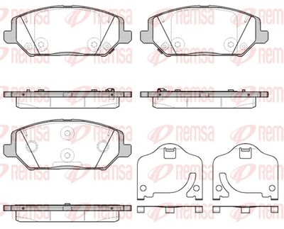 Brake Pad Set, disc brake REMSA 1783.02