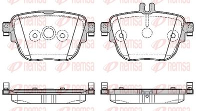 Brake Pad Set, disc brake REMSA 1792.00