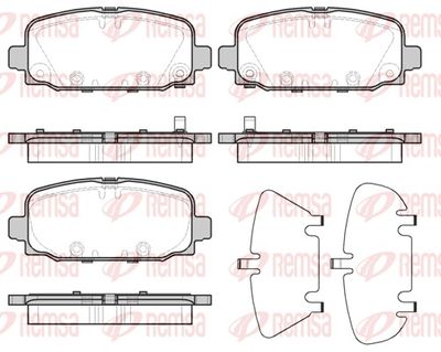 Brake Pad Set, disc brake REMSA 1796.02