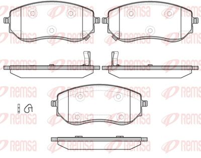 Brake Pad Set, disc brake REMSA 1801.02